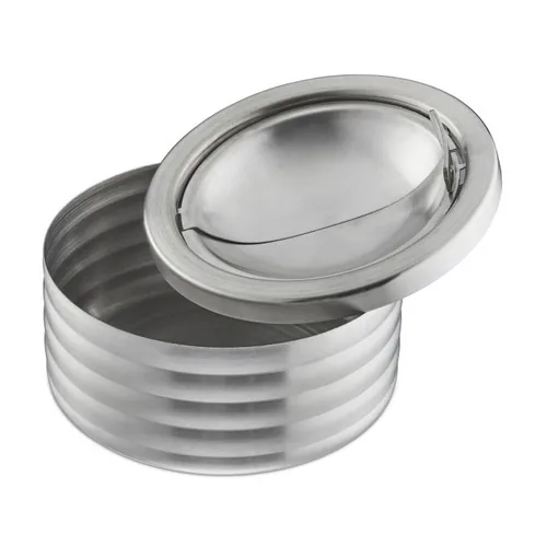 Relaxdays 10025043 ashtray Oval Stainless steel