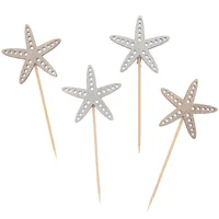 Rico Design Einweg-Party-Piekser Seestern 4 Stück Weiss - Produkttyp: Einweg-Party-Piekser - Materialtyp: Holz - Material: Holz - Detailfarbe: Weiss - Verpackungseinheit: 4 Stück