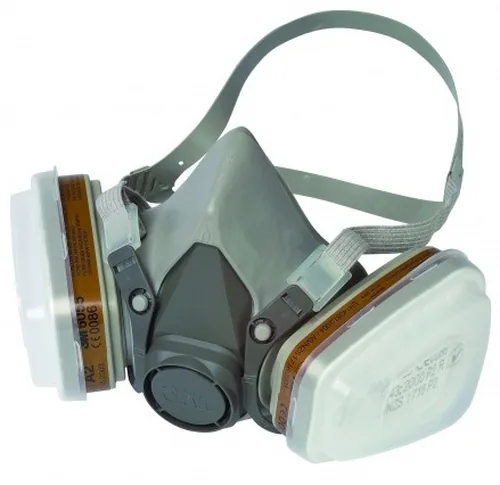 3M Farbspritzmaske 6002C inkl. Ersatzfilter A /FFP2 - Maskentyp: Halbmaske - Grösse: Einheitsgrösse - Schutzklasse: A2P2 - Detailfarbe: Grau