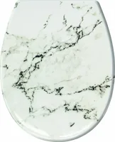 Kleine Wolke Toilettensitz Marble mit Absenkautomatik, Grau/Weiss - Breite: 37 cm - Länge: 45 cm - Detailfarbe: Grau-Marmor - Weiss