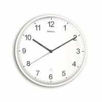 Maul Wanduhr MAULsprint Ø 30 cm, Weiss - Form: Rund - Detailfarbe: Weiss - Uhrtyp: Analog - Funksignal: Ja - Funktionen: Zeit - Detailmaterial: Glas - Kunststoff