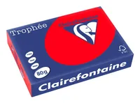 Clairefontaine Kopierpapier Trophée A4, 80 g/m², Korallenrot, 500 Blatt - Geeignet für Drucker: Universal - Grammatur: 80 g/m² - Papiertyp: Kopierpapier - Materialeigenschaften: Holzfrei - Verpackungseinheit: 500 Stück - Papierformat: A4