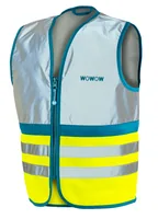 wowow Reflexweste Wasabi, S - Befestigung: Oberkörper - Farbe: Türkis - Gelb - Blau - Silber - Typ: Weste