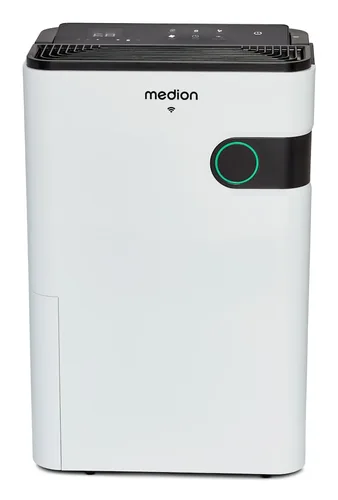 Medion Entfeuchter DH30S, 40 m² - Typ: Entfeuchter - Funktionen: Abschaltautomatik - Display - Timerfunktion - Touch Control - Wäschetrocknung - Detailfarbe: Schwarz - Weiss - Entfeuchtungsleistung /24h: 24 l - Hygrostat: Keine Angaben