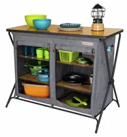 Eurotrail ETCF2041 Nero, Grigio, Legno 6 ripiani Ripiegabile