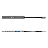 BakkerElkhuizen USB-C Hub 7-in-1 (3A+4C) USB Type-C 5000 Mbit/s Black, Gray
