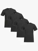 Switcher 4er-Pack Unisex T-Shirt Max Schwarz, S - Zielgruppe: Unisex - Zertifikate: Öko-Tex Standard 100 - Trocknergeeignet: Optional - Waschbar bei: 40 °C - Grösse: S - Eigenschaften: Aus recyceltem Material