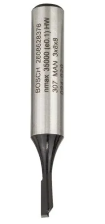 Bosch Professional Nutfräser Standard for Wood D1 3 mm, L 8 mm, G 51 mm - Zubehörtyp: Fräser - Set: Nein
