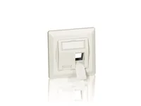 Equip Frontplatte 2xKeystone Jack 45 5Stk RAL1013 Polybeutel