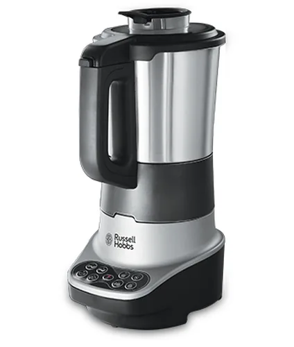 Russell Hobbs Suppenbereiter Schwarz/Silber - Motorleistung: 1200 W - Funktionen: Impulsfunktion - Warmhaltefunktion - Mixen - Smoothies - Fassungsvermögen Saftbehälter: 1.75 l - Detailfarbe: Silber - Schwarz