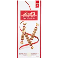 Lindt Schokoladen-Pralinen Kirschstengeli mit Alkohol 125 g - Produkttyp: Alkohol - Nährwertangabe pro: 100 g - Energiegehalt (in kj): 1755 KJ - Energiegehalt (in kcal): 419 Kcal - Fett: 15 g - Gesättigte Fettsäuren: 9 g