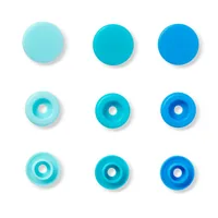 Prym Druckknöpfe Color Snaps Love Blau, Ø 12,4 mm, 30 Stück - Detailfarbe: Blau