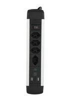SCHOENENBERGER ALU Steckdosenleiste 2m 85.870.4AL USB-C silber/schwarz