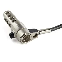 StarTech.com Laptopschloss mit 2m Kabel (Für K-Slot, Nano, Wedge Slot, Stahlkabel, 4-stelliges Kombinationsschloss, Kabelschloss)
