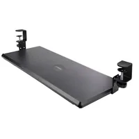 StarTech.com Under-Desk Keyboard Tray, Clamp-on Ergonomic Keyboard Holder, Up to 12kg (26.5lb), Sliding Keyboard and Mouse Drawer with C-Clamps, Height Adjustable Keyboard Tray (3.9/4.7/5.5 in) - TAA