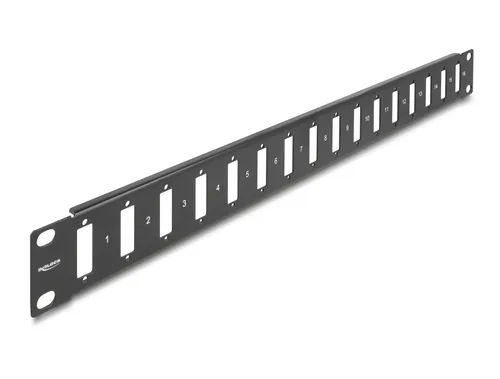 Delock 19? Panel für Adapter mit Schraubanschluss 16 Port schwarz