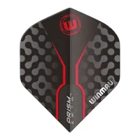 Winmau Dartflight Prism Zeta, Schwarz / Rot, 3 Stück - Stärke: 75 µm - Flight Form: Standard