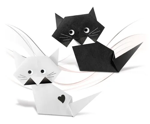 URSUS Faltblätter Black & White 15 x 15 cm, 80 g/m²,  100 Stück - Papierformat: 15 x 15 cm - Selbstklebend: Nein - Papierfarbe: Weiss - Schwarz - Papiertyp: Bastelpapier - Mediengewicht: 80 g/m² - Verpackungseinheit: 100 Stück