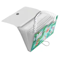 Herlitz Fächermappe Ladylike Jungle A4, 12 dehnbare Fächer - Typ: Fächermappe - Ausstattung: Druckknopf-Verschluss - Fächer - Gummiband - Detailfarbe: Rot - Grün - Blau - Material: Polypropylen (PP)