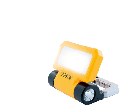 Schwaiger LED Arbeitsleuchte mit Taschenlampe 300Lm sch.gel