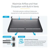 2-PACK 1U RACK SHELF VENTED .