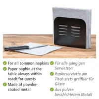 Wenko Serviettenhalter Baco Schwarz - Produkttyp: Serviettenhalter - Materialtyp: Metall - Material: Metall - Detailfarbe: Schwarz