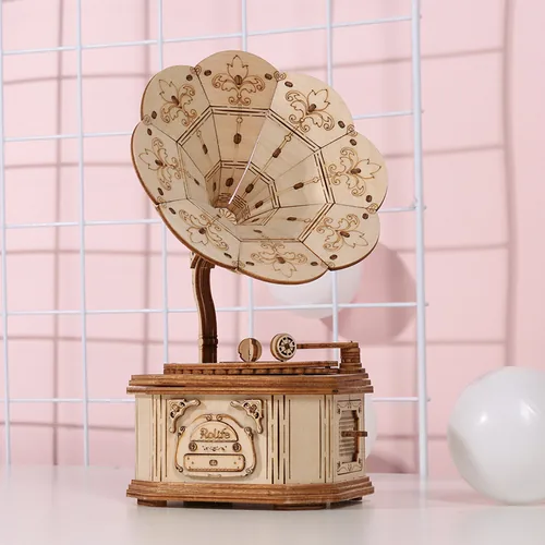 RoboTime Bausatz Gramophone Crank Classic - Modell Art: Musikinstrument