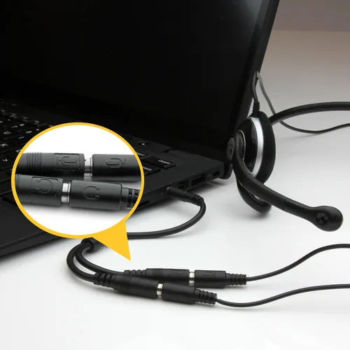 HEADSET ADAPTER - STEREO / MIC .