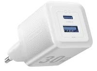 Vention 30W - charger with GaN technology, 1x USB-A, 1x USB-C (white)