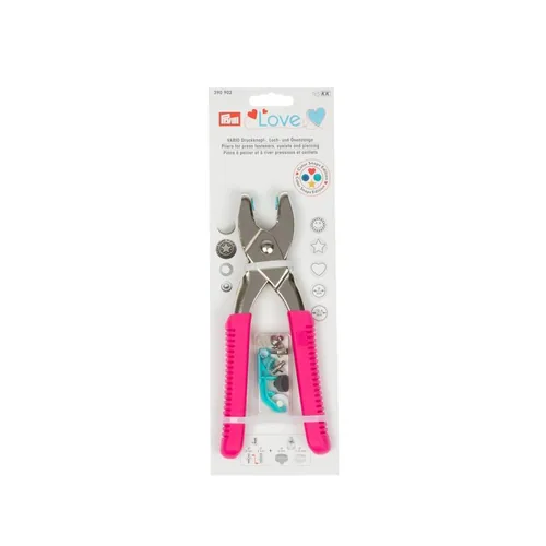 Prym  Love Vario-Zange Inklusive Werkzeug-Set, Pink - Verpackungseinheit: 1 Stück - Detailfarbe: Pink - Produkttyp: Vario-Zange