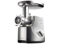 Kenwood Fleischwolf MG700 Pro 2000 Excel Silber - Detailfarbe: Silber - Gerätetyp: Fleischwolf - Ausstattung: Aufbewahrungsbox - Einfülltrichter - Siebeinsatz - Anti-Rutsch-Füsse - Kebbevorsatz - Schüssel - Kabelaufbewahrungsfach - Stopfer - Lochscheiben