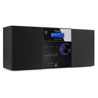 Audizio Micro-HiFi Anlage Metz Schwarz - Radio Tuner: FM - DAB+ - Detailfarbe: Schwarz - Lautsprecher Kategorie: Regallautsprecher - Verbindungsmöglichkeiten: Bluetooth - Kopfhörer 3.5mm Klinke - 3.5 mm Klinke - USB - System-Kompatibilität: Keine