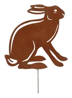 Esschert Design Hase Metall Edelrost - Produkttyp: Gartenstecker - Detailfarbe: Braun