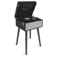 Audizio Plattenspieler mit Bluetooth Fremont Schwarz - Detailfarbe: Schwarz - Plattenspieler Antriebsart: Riemenantrieb - Platte Geschwindigkeit: 33? U/min - 45 U/min - 78 U/min - Tonabnehmer: Dabei - Tonarm: S-Form - Anwender: HiFi