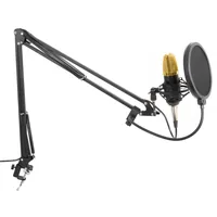 Vonyx Kondensatormikrofon CMS400B Studio-Set - Typ: Einzelmikrofon - Bauweise: Desktop - Anwendungsbereich: Gesang & Sprache - Video - Voice-Chat / Gaming - Wandlerprinzip: Kondensator - Richtcharakteristik: Niere - Umschaltbare Richtcharakteristik: Nein
