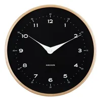 KARLSSON Wanduhr Osado Dome 30 cm, Schwarz - Form: Rund - Detailfarbe: Schwarz - Uhrtyp: Analog - Funksignal: Nein - Funktionen: Zeit - Detailmaterial: Sperrholz