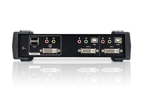 ATEN 2-Port USB DVI KVM Switch with Audio & USB 2.0 Hub (KVM Cables included)