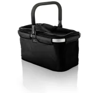 Genius Einkaufskorb Falko Schwarz - Breite: 48 cm - Detailfarbe: Schwarz - Material: Aluminium - Polyester - Höhe: 27 cm - Länge: 28 cm