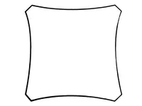 Perel Sonnensegel 360 cm, Viereck - Tiefe: 360 cm - Breite: 360 cm - Detailfarbe: Beige - Form: Eckig