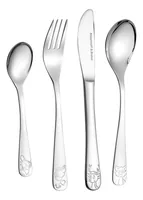 Ritzenhoff & Breker Kinderbesteckset Waldtiere 4-teilig - Art: Kinderbesteckset - Materialtyp: Metall - Material: Edelstahl - Eigenschaften: Keine Eigenschaft - Detailfarbe: Silber - Spülmaschinenfest: Ja
