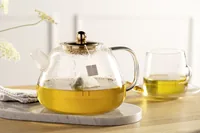 Leonardo Teekanne Tè per te 1.5 l, Transparent - Material: Borosilikatglas - Detailfarbe: Transparent - Filtertyp: Filter - Fassungsvermögen: 1.5 l - Kompatible Kochfelder: Manuell - nicht für Kochfelder