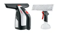 Bosch Fenstersauger GlassVAC Solo Plus Schwarz/Weiss - Anzahl Absaugdüsen: 1 - Max. Laufzeit: 30 min - Getrennter Frisch- und Schmutzwassertank: Ja - Reinigungsleistung: 105 m² - Sprühfunktion: Ja - Kapazität Wattstunden: 0 Wh