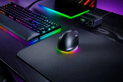 Razer Gaming-Maus Pro Click V2 Vertical - Maus-Typ: Gaming - Maus Features: Umschaltbare DPI-Auflösung - Vertikales Design - Daumentaste - Beleuchtung - Programmierbare Tasten - Integrierter Speicher - Bedienungsseite: Rechtshänder - Detailfarbe: Schwarz 