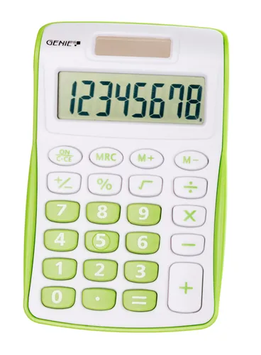 Genie 120 G calculator Pocket Display Green, White
