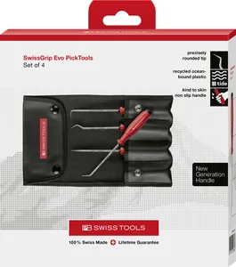 PB Swiss Tools PickTool Set PB 38681.CBB rot 4-teilig - Werkzeugtyp: Spezialwerkzeug - Grösse: 0 - Set: Ja