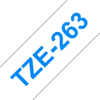 Schriftbandkassette Brother 36mmx8m weißblau TZE263