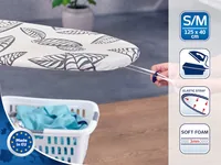 Leifheit Bügelbrettbezug Perfect Steam S/M Grau - Bügelbrettbezug: Polyester (PES) - Zubehörtyp: Bügelbrettbezug - Detailfarbe: Grau - Breite max.: 40 cm - Material: Polyester - Länge max.: 125 cm