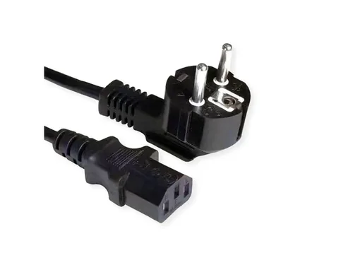 VALUE Netzkabel, gerade IEC-Buchse, schwarz, 3 m