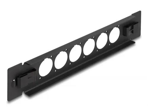 DELOCK 10 D-Typ Patchpanel 6 Port werkzeugfrei schwarz