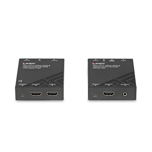 LINDY 70m Cat.6 HDMI 4K60, USB Audio KVM Extender